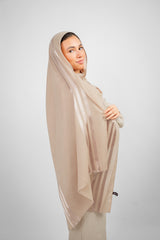 Didi Satin Line Hijab - cafe