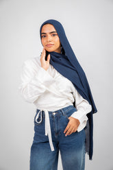 Mima Modal Hijab - Dark Blue
