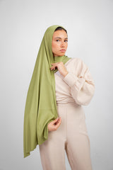Lily Satin Hijab - Lime