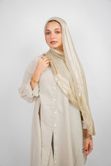 Didi Satin Line Hijab - Sand Beige