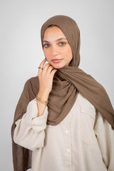 Maya Modal Hijab - Dark Brown