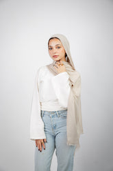 Mima Modal Hijab - Light Beige