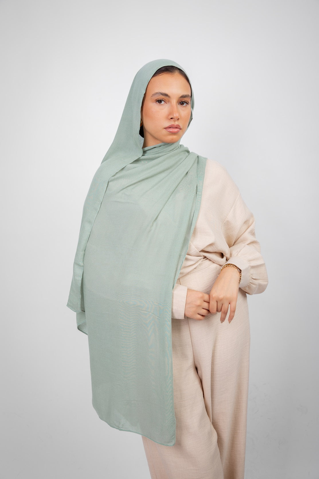 Maya Modal Hijab - Mint Green