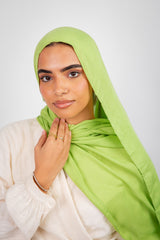 Maya Modal Hijab - Lime Green