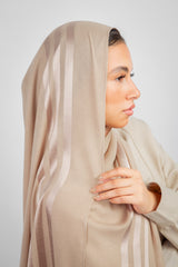 Didi Satin Line Hijab - cafe