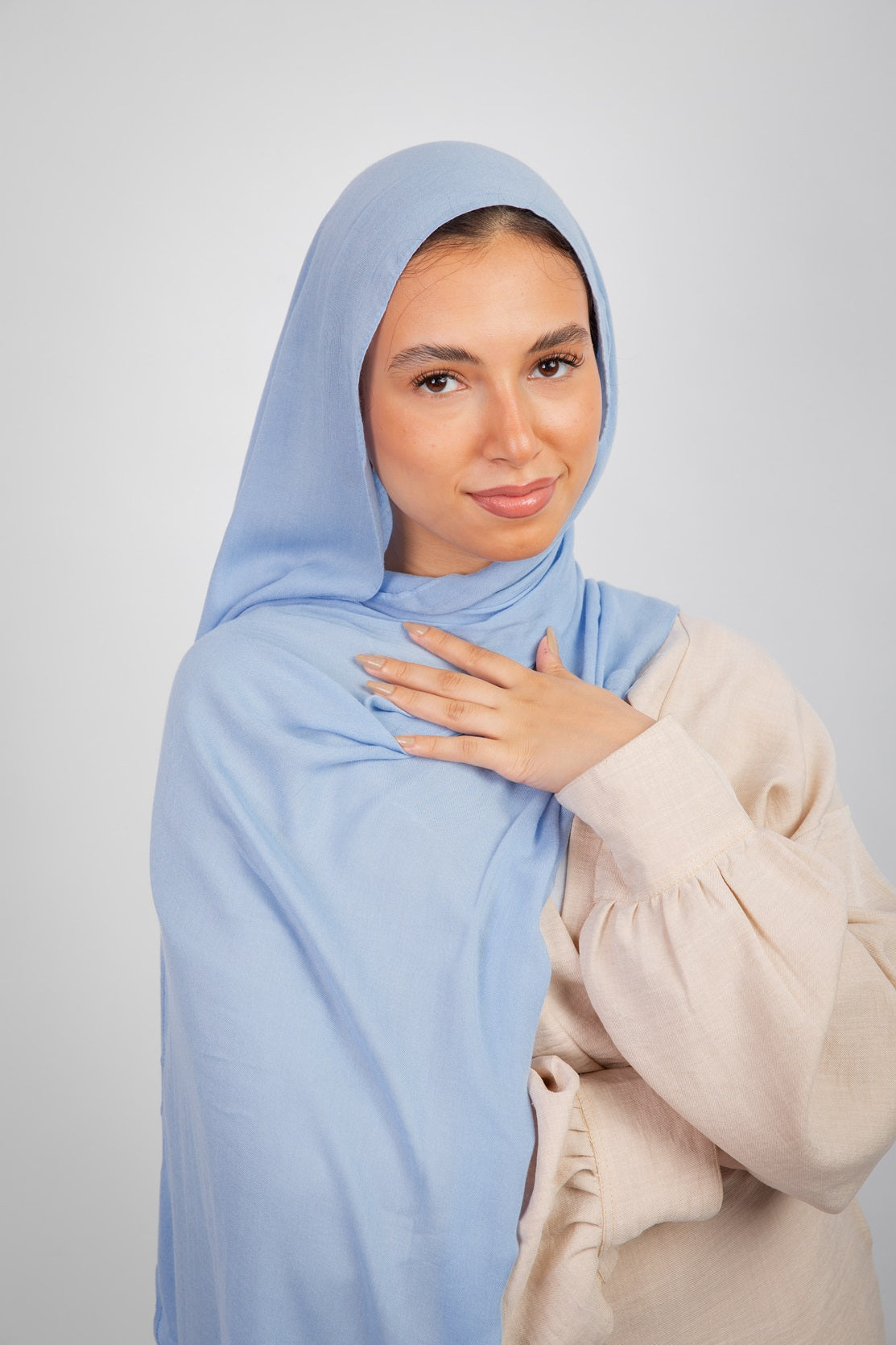 Maya Modal Hijab - Baby blue