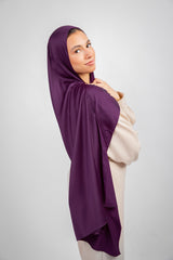 Lily Satin Hijab - Purple