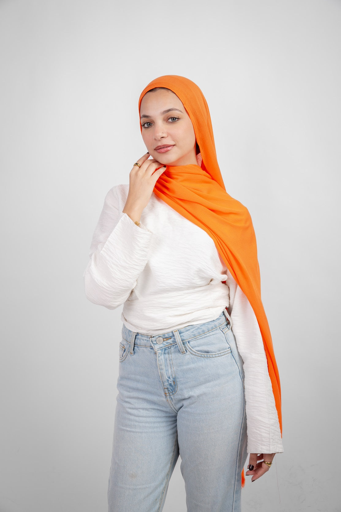 Mima Modal Hijab - Orange