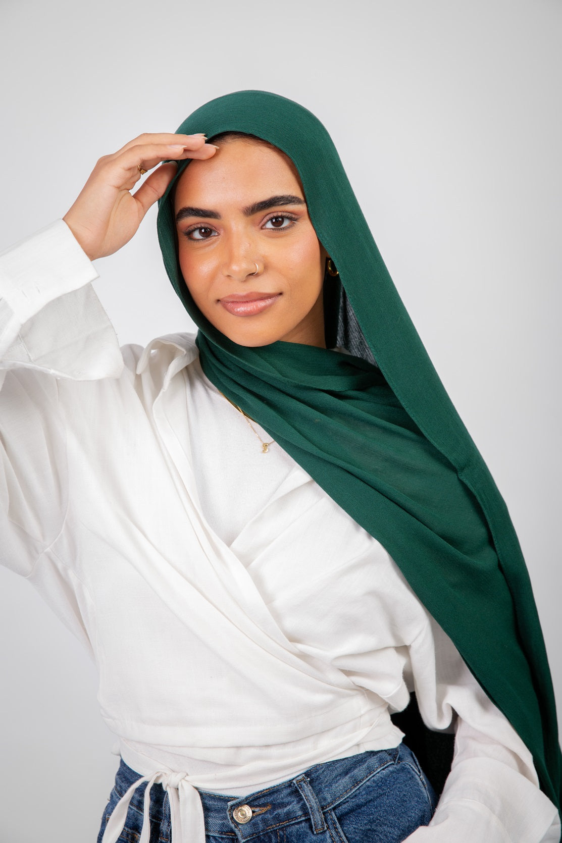 Mima Modal Hijab - Dark Green