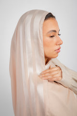 Didi Satin Line Hijab - Beige