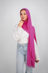 Mima Modal Hijab - Hot Pink