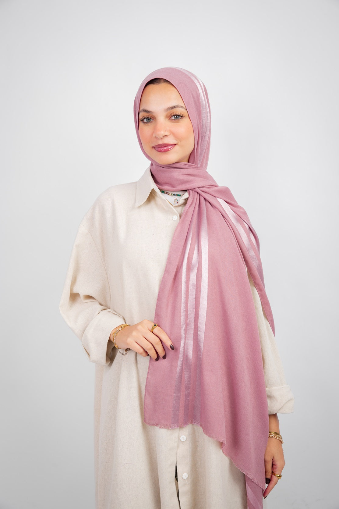 Didi Satin Line Hijab - Cashmere
