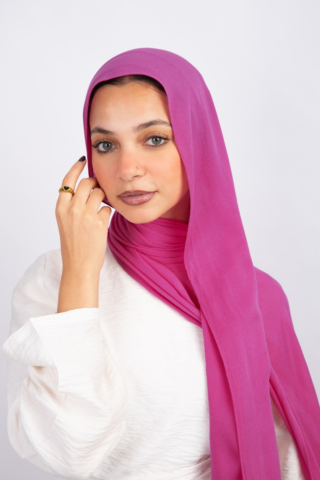 Mima Modal Hijab - Hot Pink