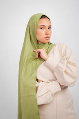 Lily Satin Hijab - Lime