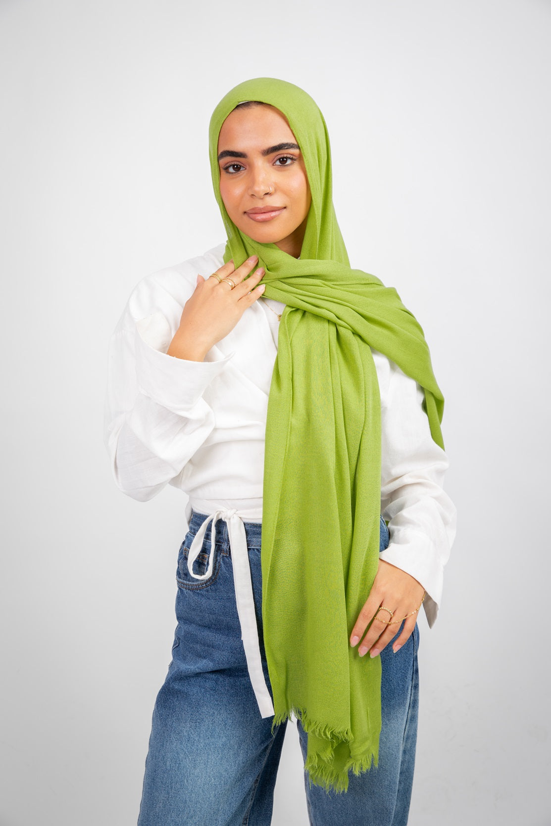 Mima Modal Hijab - Lime Green