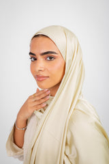 Lily Satin Hijab - Beige