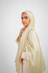 Lily Satin Hijab - Beige