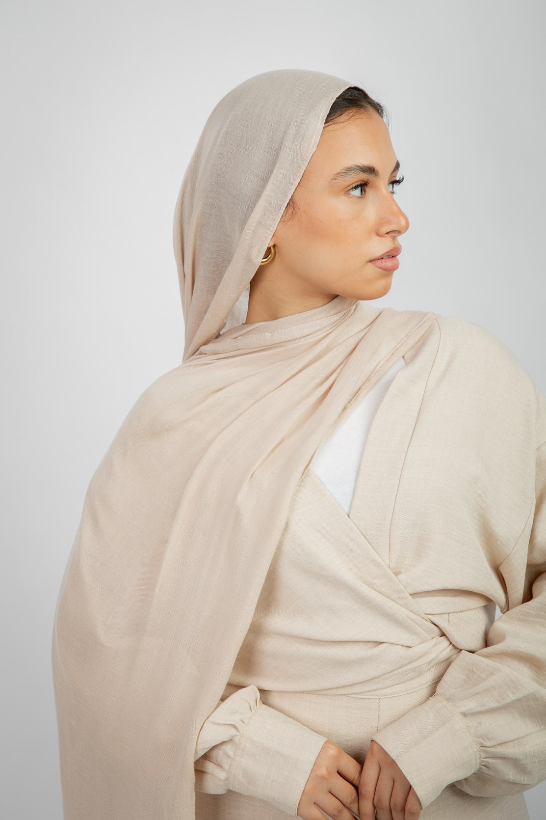 Maya Modal Hijab - Light Beige