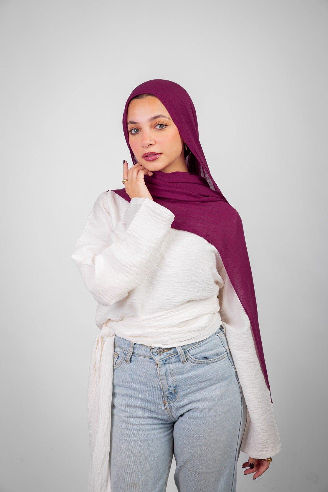 Mima Modal Hijab - Jam Purple