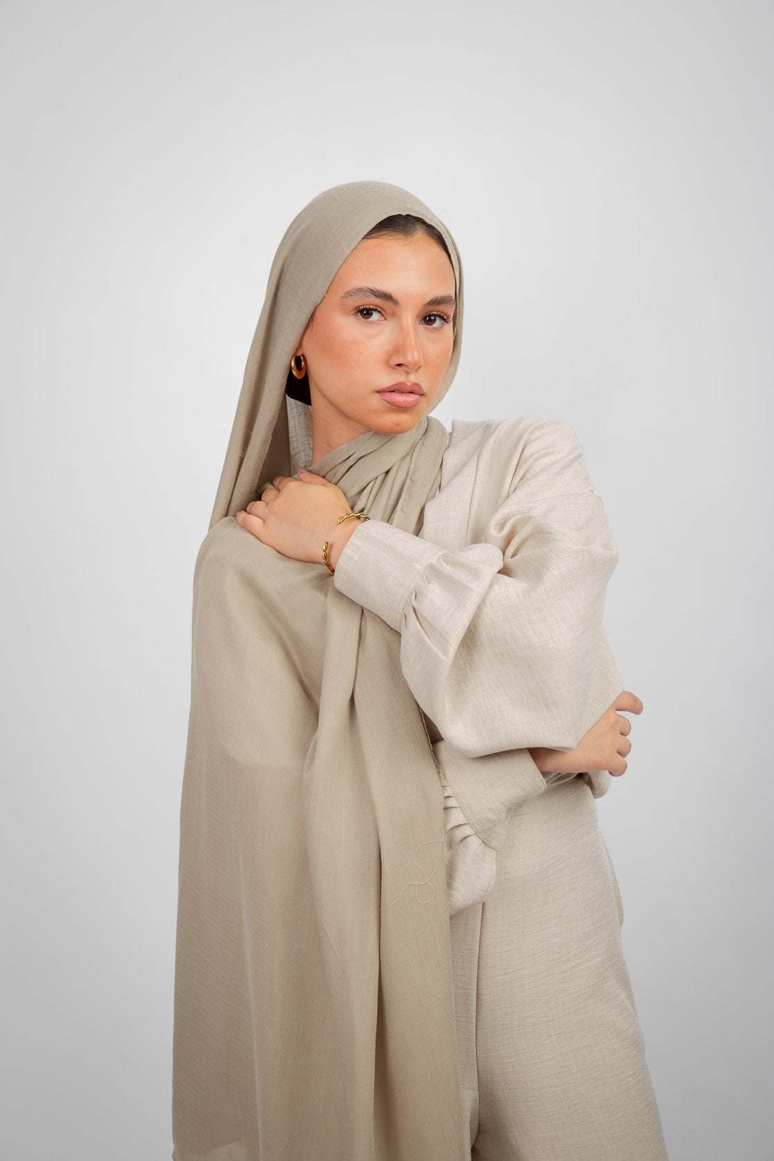 Maya Modal Hijab - Bone Beige