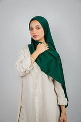 Lily Satin Hijab -  Green