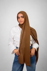 Mima Modal Hijab - Brown