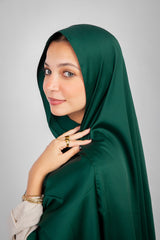 Lily Satin Hijab -  Green