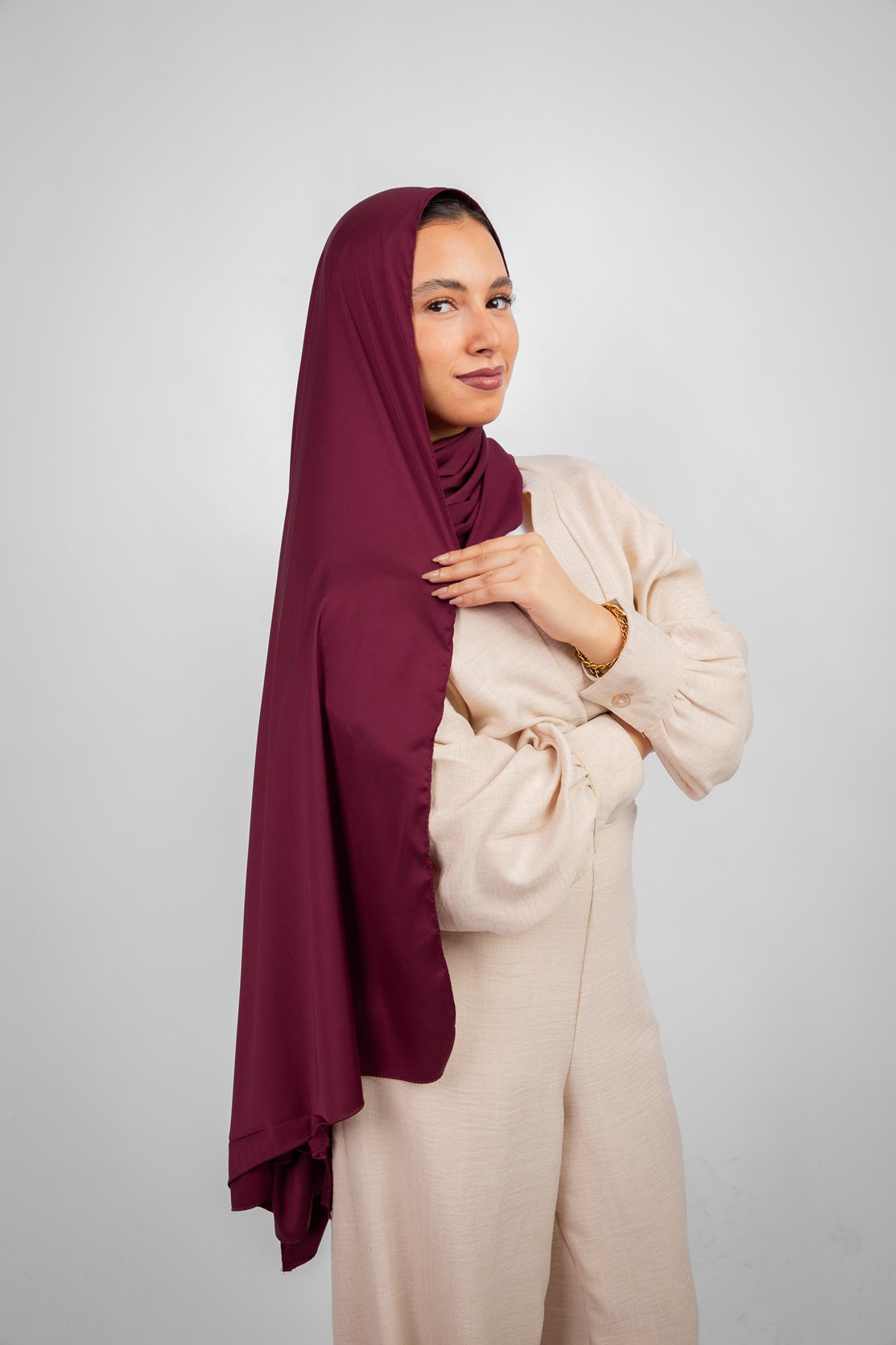 Lily Satin Hijab - Jab Purple