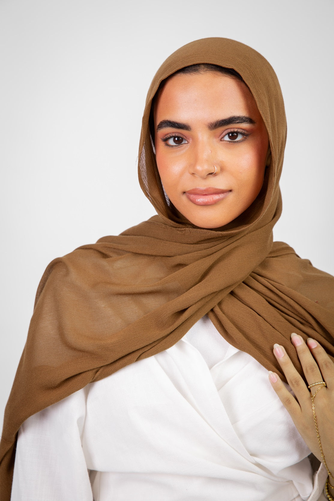 Mima Modal Hijab - Brown