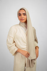 Lily Satin Hijab - Light Beige